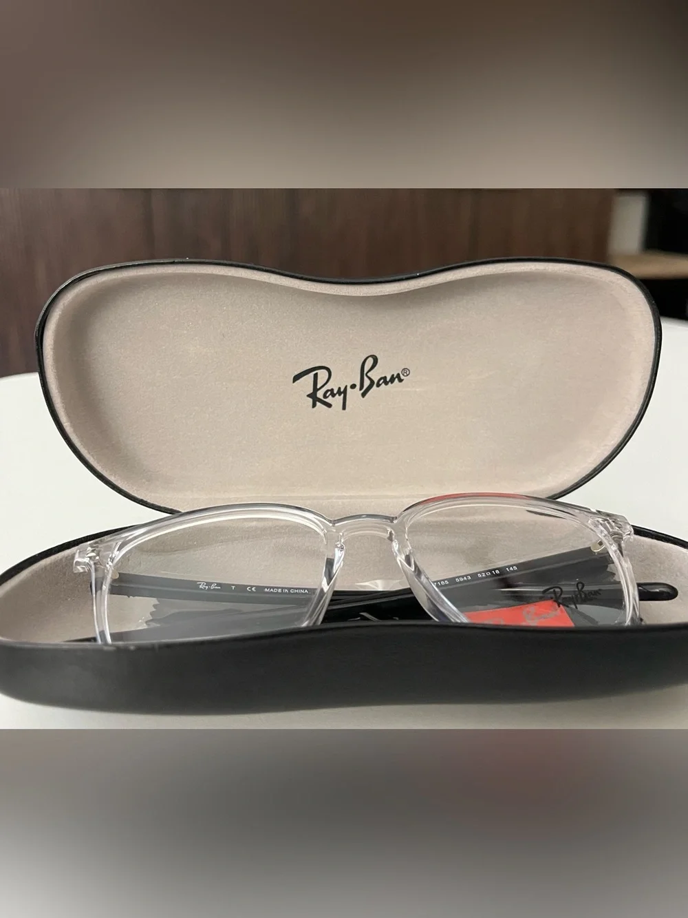 RayBan RB7185 Polarized Eyeglasses with Transparent frame UNISEX